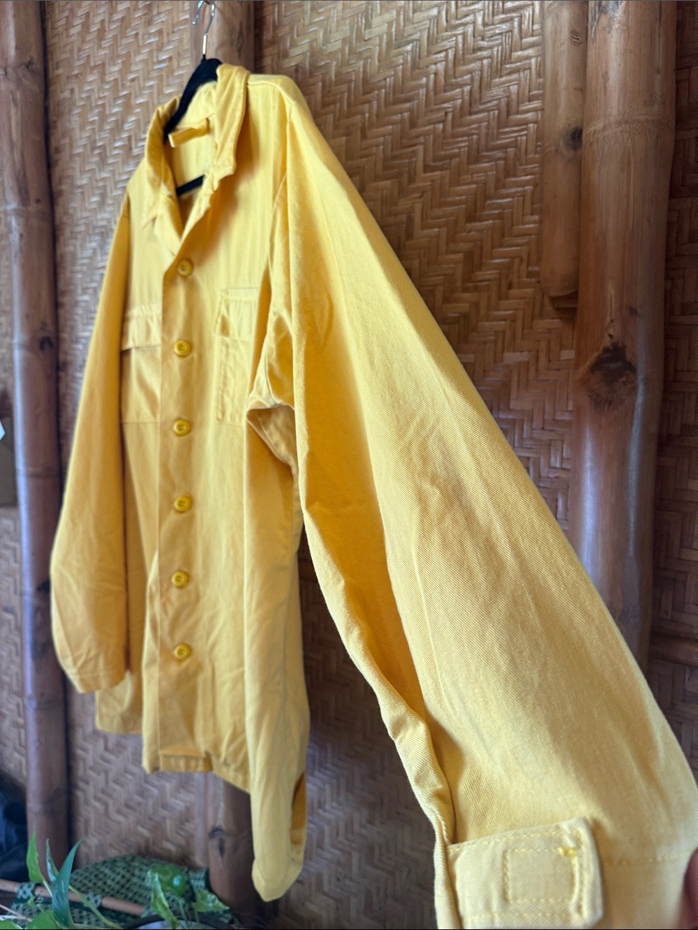 Fireline Fire Resistant Yellow Button Front Overshirt Jacket 2x View 4